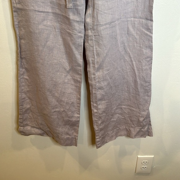 JCREW LINEN STRAIGHT LEG PANT CITY FIT DRAWSTRING WAIST NRW WITH TAGS SZ 6 - Picture 3 of 8